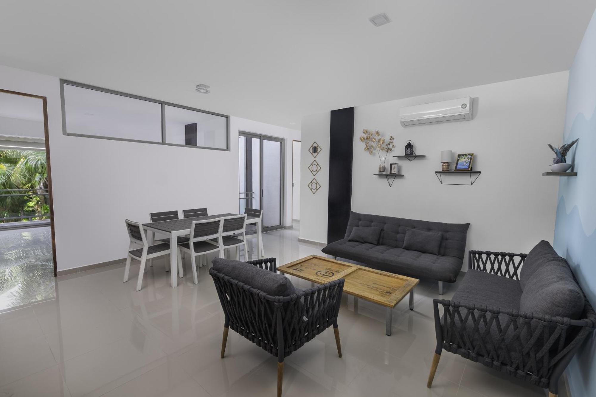 Angelina 28 Beachfront And Family Apartments - Modern And Relaxing Long Stays - 20 Min From Cancun Airport 푸에르토 모렐로스 외부 사진